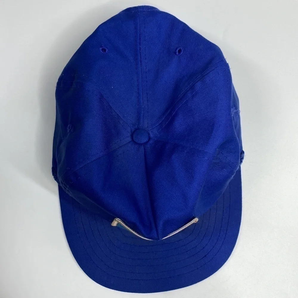 Vintage Nissin TAX AIR Blue Snapback Hat 80s